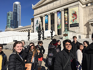 Humanities Plunge students outside The Field Museum